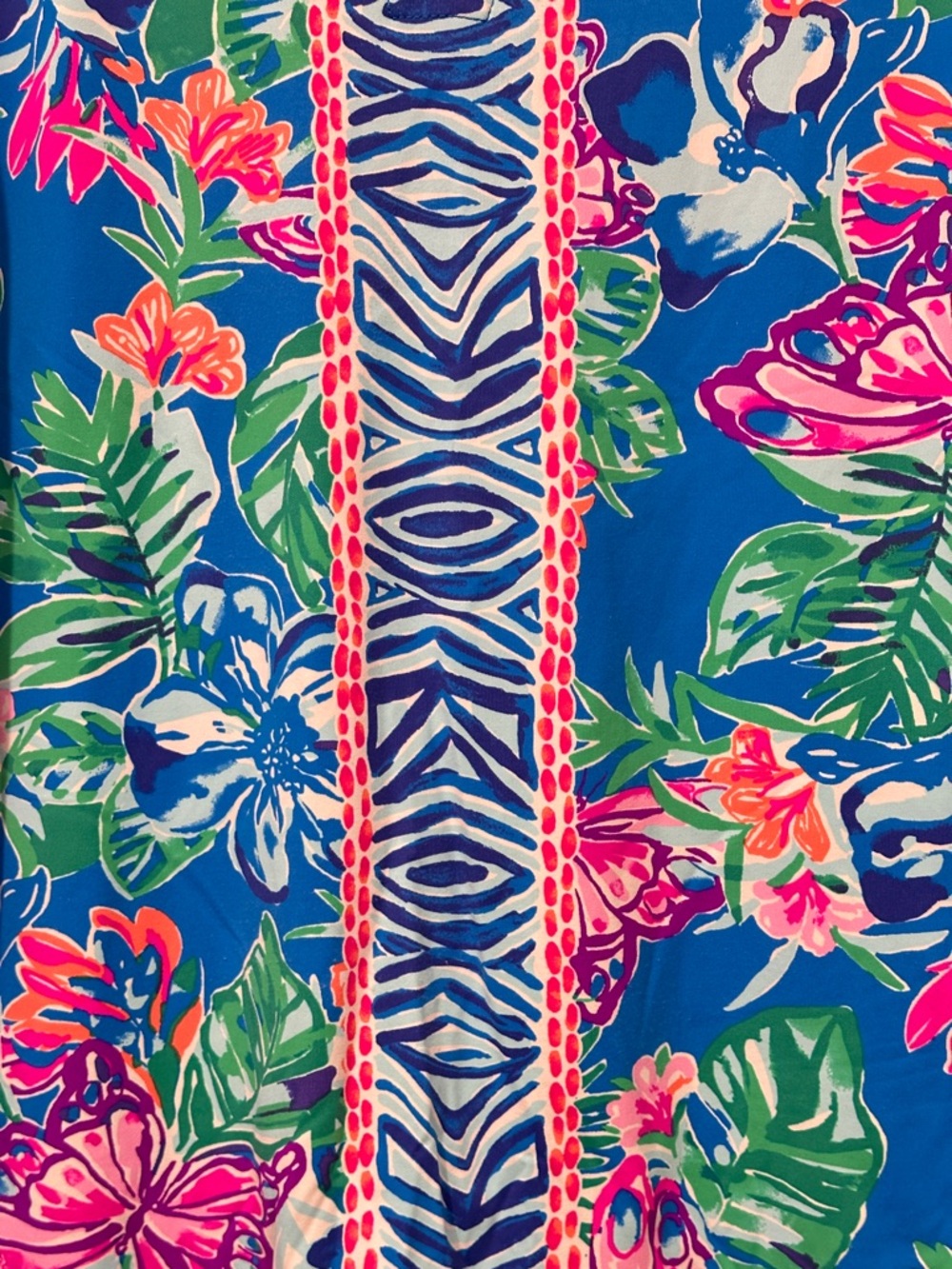 Lilly Pulitzer Blue Pink Green Tropical Print Tunic - Picture 3 of 5